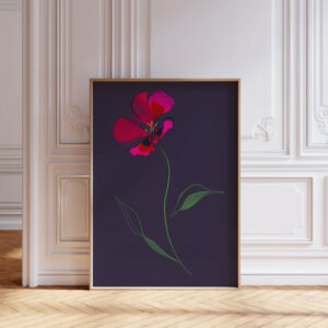 Bloom in Pink - FLORA editions Art Prints & Cards for Flower Lovers by Catherine Toews - Giclée fine art print on archival paper
