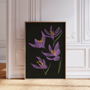 Crocus - FLORA editions Art Prints & Cards for Flower Lovers by Catherine Toews - Giclée fine art print on archival paper