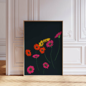 Garvinea - Gerbera Daisies - FLORA editions Art Prints & Cards for Flower Lovers by Catherine Toews - Giclée fine art print on archival paper